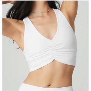 ALO YOGA WILD THING BRA WHITE